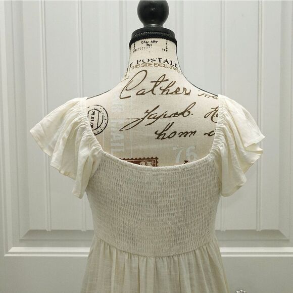 🌷Umgee, Adorable Mini Dress in cream color. NWT-Sizes S,M, L☀️ - Picture 7 of 8